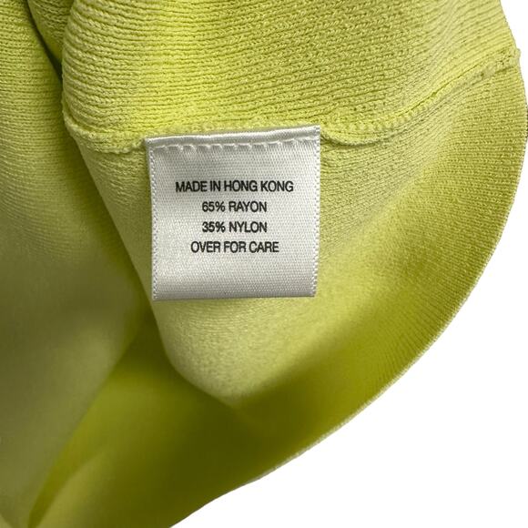 Adrienne Vittadini Celadon V-Neck Knit 3/4 Sleeve Light Green Top Womens Small - Picture 3 of 4